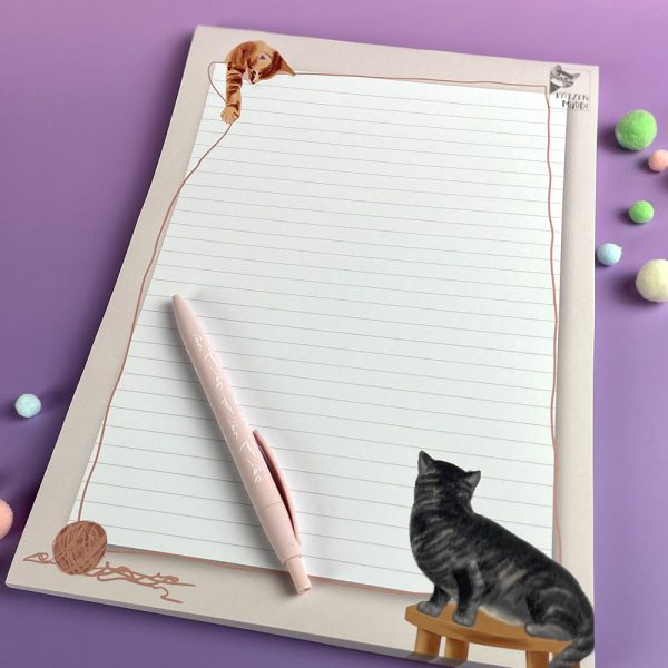A4 Notizblock "Katzen" - XL (100 Blatt) – Bild 2
