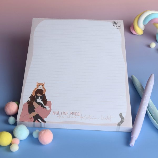 A5 Notizblock "Katzenmama" - XL (100 Blatt) – Bild 5