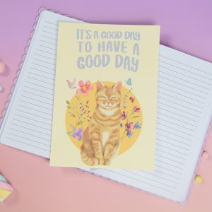 Katzenprint, Kunstdruck Katze, Katzenkunst, Katzenkarte, Grußkarte Katze
