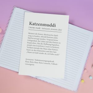 A5 Druck, Kunstdruck, Karte, Grußkarte, Katzenkarte, Katzenmama Definition