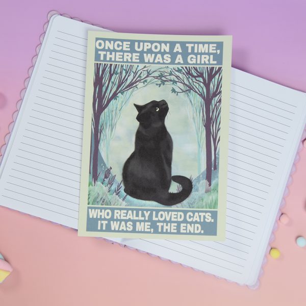 Katzenprint, Kunstdruck Katze, Katzenkunst, Katzenkarte, Grußkarte Katze