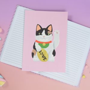 Katzenprint, Kunstdruck Katze, Katzenkunst, Katzenkarte, Grußkarte Katze