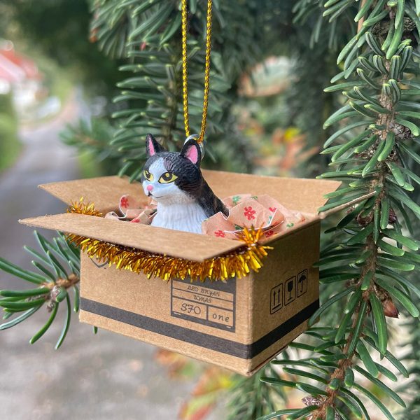 Christbaum Anhänger - schwarzweiß – Bild 2