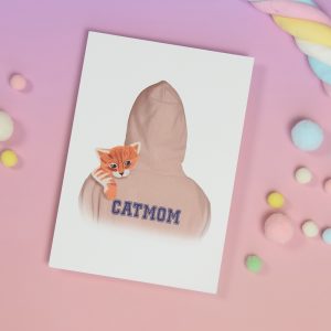 Grußkarte Katzenmama, Catmom Karte, Postkarte Katzenmama
