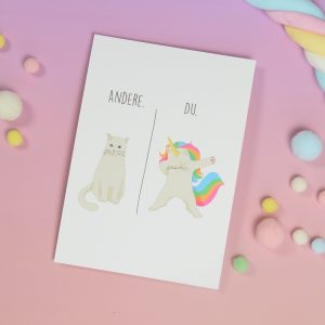 Witzige Grußkarte, Geburtstagskarte, Katzenkarte
