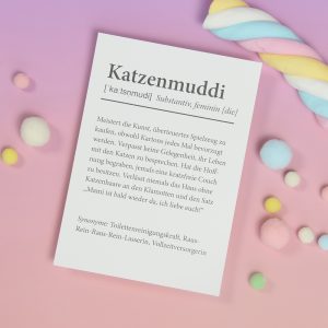 Grußkarte Katzenmama, Catmom Karte, Postkarte Katzenmama