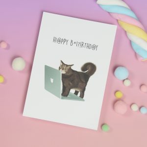 Geburtstagskarte, Glückwunschkarte, Postkarte, Grußkarte, Katze Karte, Katzenkarte