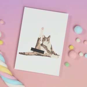 Witzige Karte, Grußkarte, Postkarte Katze