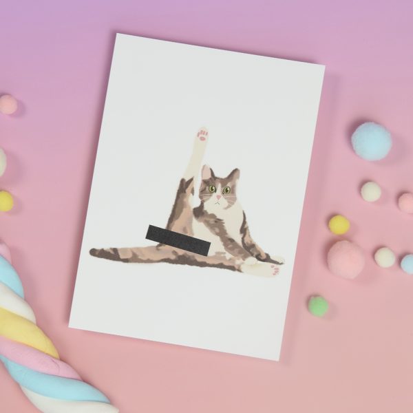 Witzige Karte, Grußkarte, Postkarte Katze