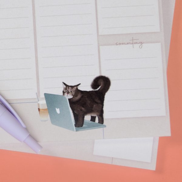 Wochenplaner "Laptop Katze" – Bild 3