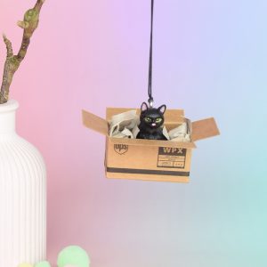 Rückspiegelanhänger, Rückspiegel Anhänger, Anhänger Katze Schwarz