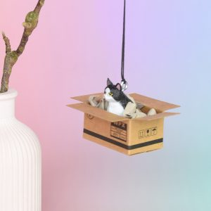 Rückspiegelanhänger, Rückspiegel Anhänger, Anhänger Katze Schwarzweiß