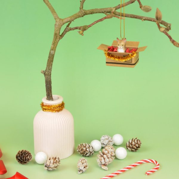 Christbaum Anhänger - braun getigert – Bild 2