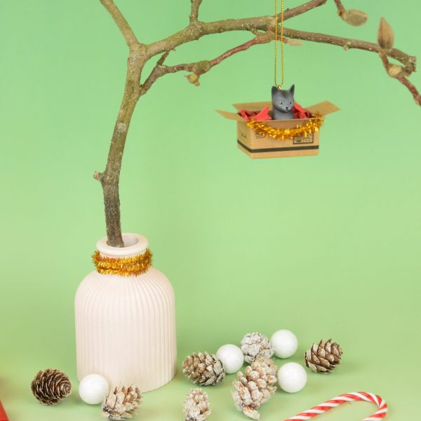 Christbaum Anhänger - grau – Bild 2