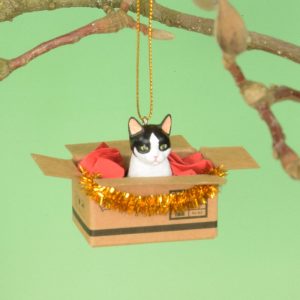 Christbaum Anhänger - schwarzweiß