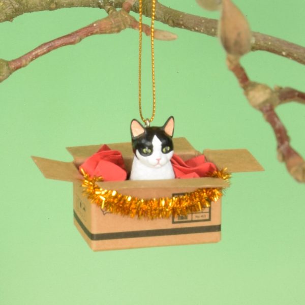 Christbaum Anhänger - schwarzweiß