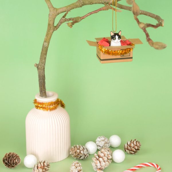 Christbaum Anhänger - schwarzweiß – Bild 2