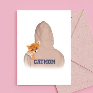 Catmom Karte, Katzenmama, Grußkarte Katzenmama