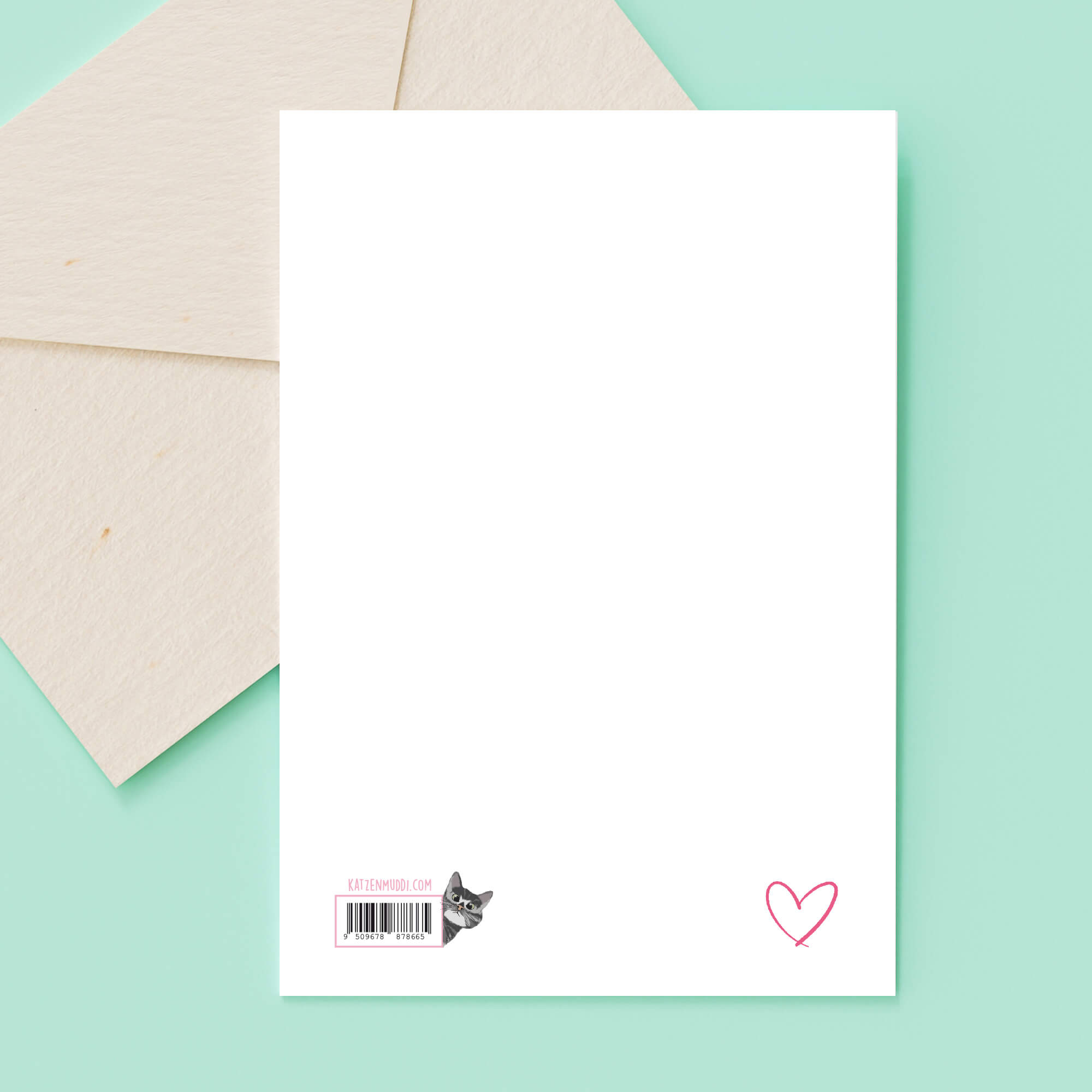 Karte "Glückskatze" & Umschlag – Bild 3